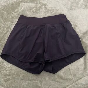 Lululemon purple lean in shorts 2”
